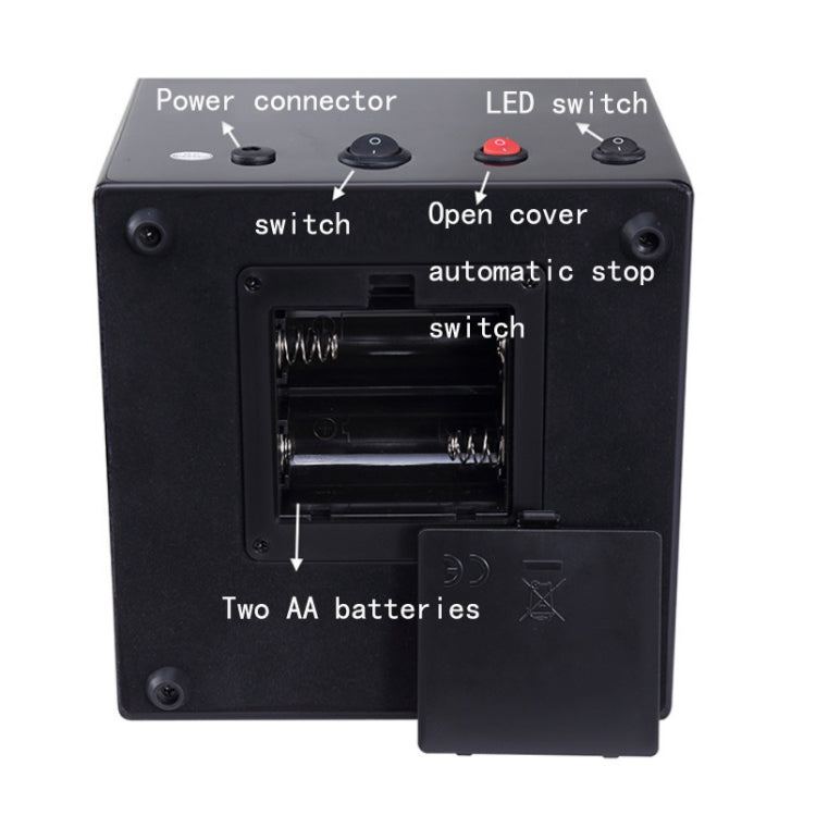 Electric Motor Rotating Watch Box Automatic Mechanical Watch Shaker, US / EU / UK Plug(Ebony White) - free shipping - PMC TechLife - Order now!