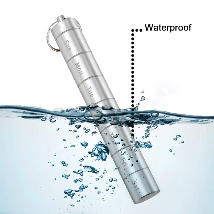 Sealed Waterproof 7 Days Split Aluminum Alloy Metal Pill Box - free shipping - PMC TechLife - Order now!