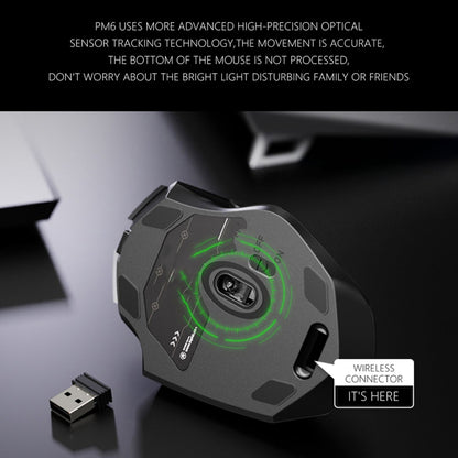 Inphic A1 6 Keys 1000/1200/1600 DPI Home Gaming Wireless Mechanical Mouse, Colour: Black Wireless+Bluetooth 4.0+Bluetooth 5.0 - Wireless Mice by Inphic | Online Shopping South Africa | PMC Jewellery | Buy Now Pay Later Mobicred