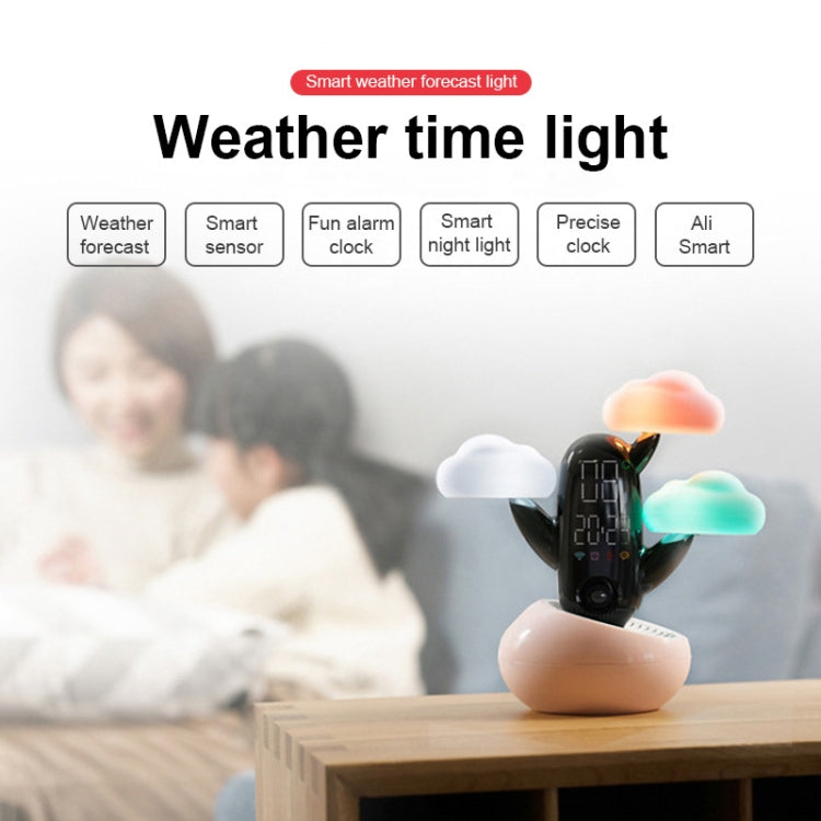 Cloud Weather Time Light Multifunctional Smart Induction Child Wake Up Alarm Clock(White) - Novelty Clock by PMc TechLife | Online Shopping South Africa | PMc TechLife | Buy Now Pay Later Mobicred