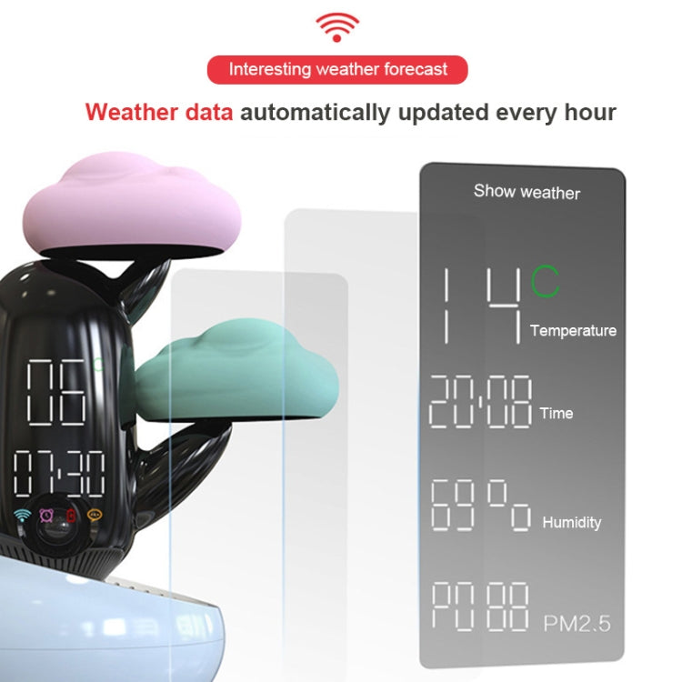 Cloud Weather Time Light Multifunctional Smart Induction Child Wake Up Alarm Clock(White) - Novelty Clock by PMc TechLife | Online Shopping South Africa | PMc TechLife | Buy Now Pay Later Mobicred