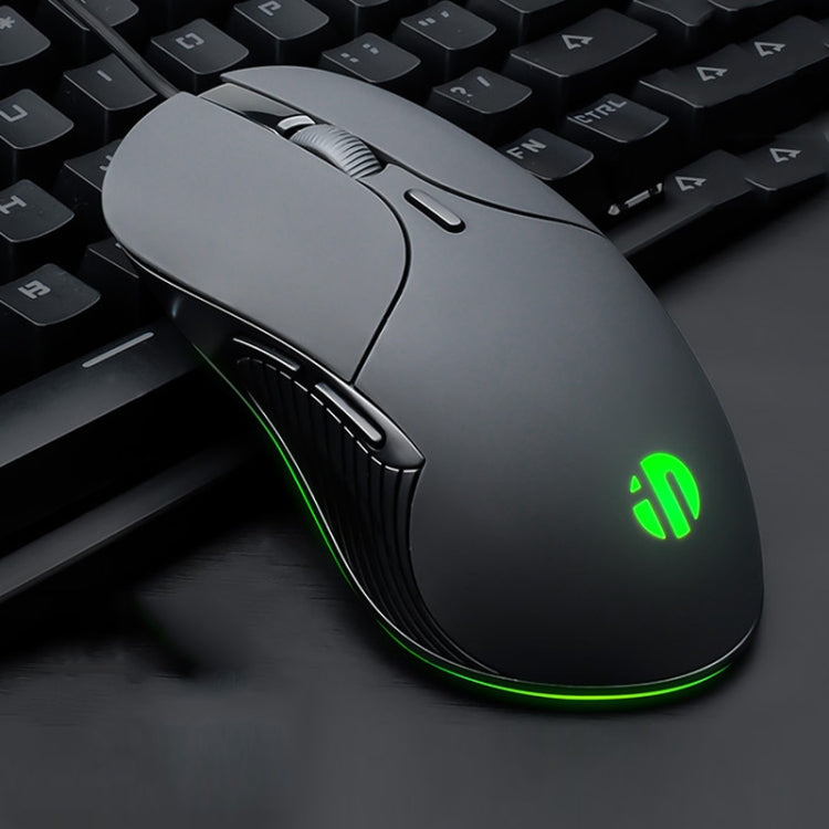 Inphic PB1 Business Office Mute Gaming Wired Mouse, Cable Length: 1.5m, Colour: Classic Back Breathing Light - free shipping - PMC TechLife - Order now!