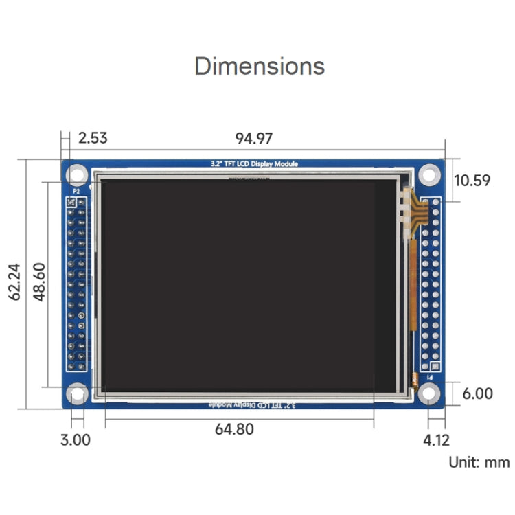 Waveshare 16498 3.2inch 320x240 Pixels Touch LCD (D), With Touch Panel And Stand-Alone Controllers - LCD & LED Display Module by Waveshare | Online Shopping South Africa | PMC Jewellery | Buy Now Pay Later Mobicred