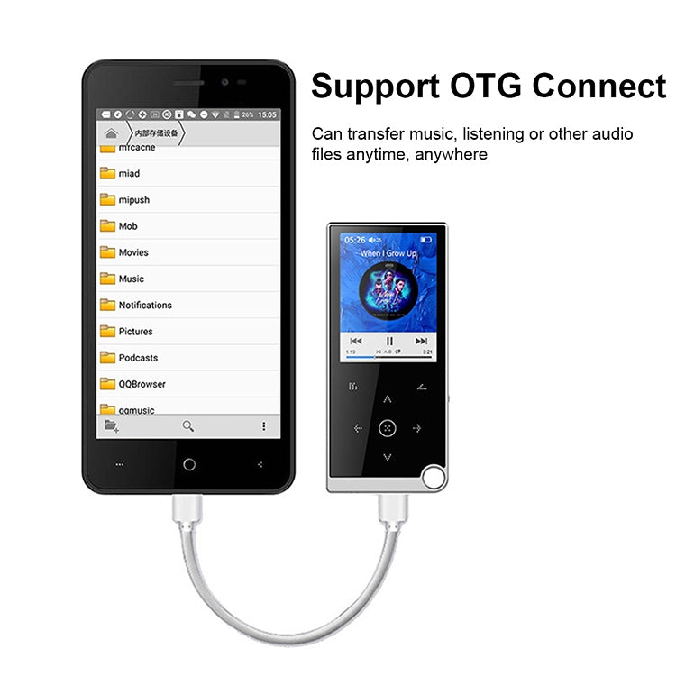 E05 2.4 inch Touch-Button MP4 / MP3 Lossless Music Player, Support E-Book / Alarm Clock / Timer Shutdown, Memory Capacity: 16GB without Bluetooth(Blue) - free shipping - PMC Jewellery - Order now!