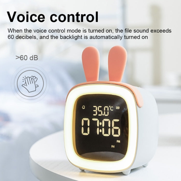 Cartoon Deer Shape Children Snooze Multifunctional USB Rechargeable Student LED Alarm Clock(Orange) - Novelty Clock by PMc TechLife | Online Shopping South Africa | PMc TechLife | Buy Now Pay Later Mobicred