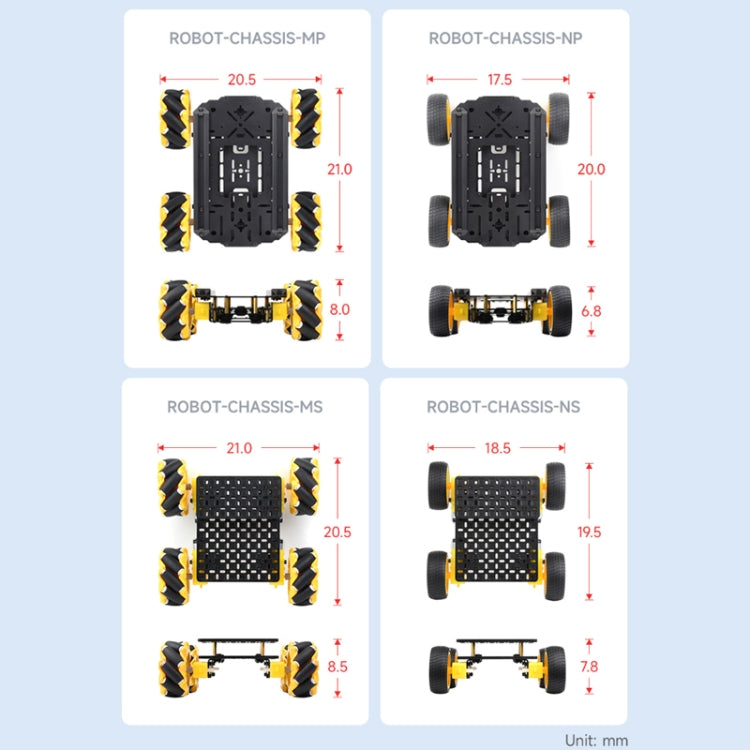 Waveshare Smart Mobile Robot Chassis Kit, Chassis:With Shock-absorbing(Normal Wheels) - Robotics Accessories by Waveshare | Online Shopping South Africa | PMC Jewellery | Buy Now Pay Later Mobicred