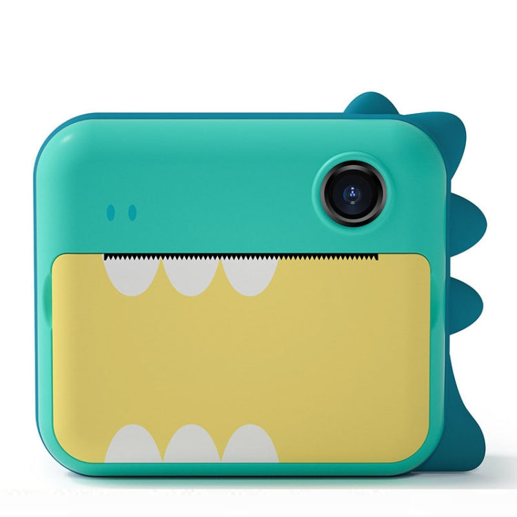 P1 No Card Children Instant Camera1200W Front And Rear Dual-Lens Mini Print Photographic Digital Camera Toy(Green Dinosaur) - Children Cameras by PMC Jewellery | Online Shopping South Africa | PMC Jewellery | Buy Now Pay Later Mobicred