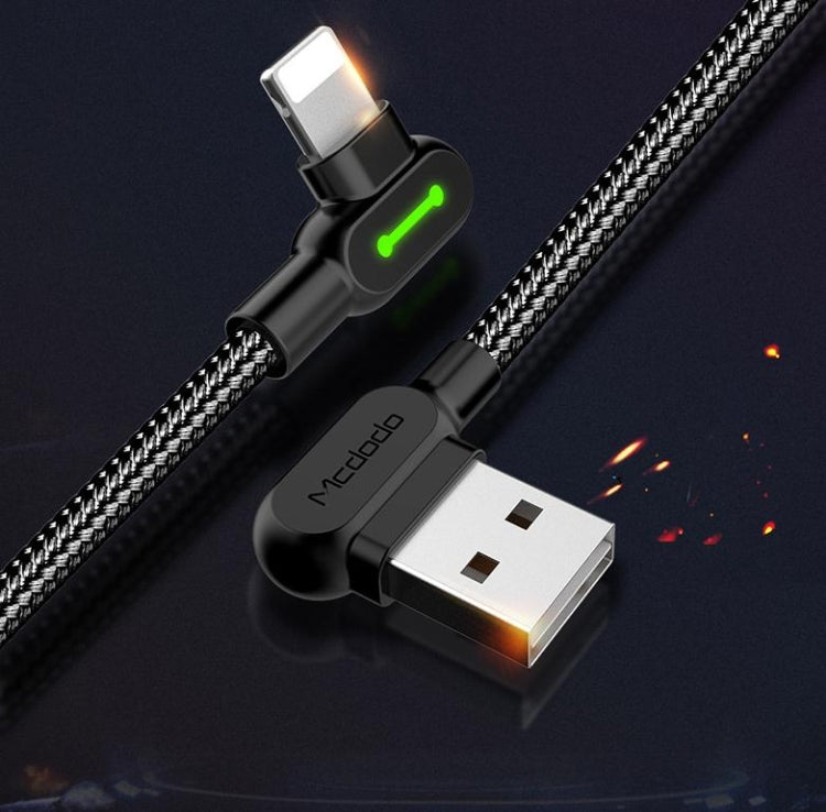 MCDODO 2A USB to 8 Pin Fast Charging Data Cable, Length:1.8m(Black) - free shipping - PMC Jewellery - Order now!