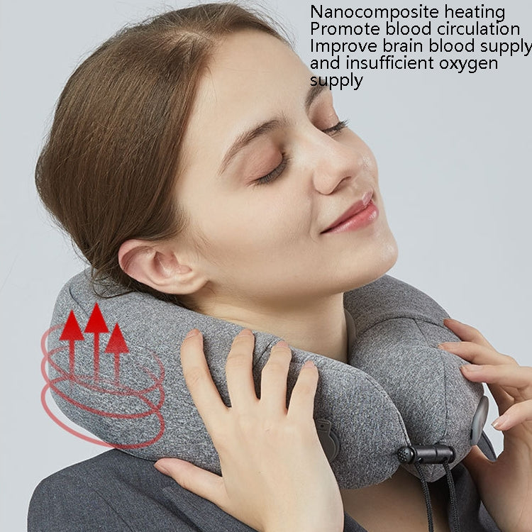 PL60 Neck Massager Cervical Spine Massage Pillow Household Inflatable U-Shaped Neck Pillow(Gray) - free shipping - PMC TechLife - Order now!