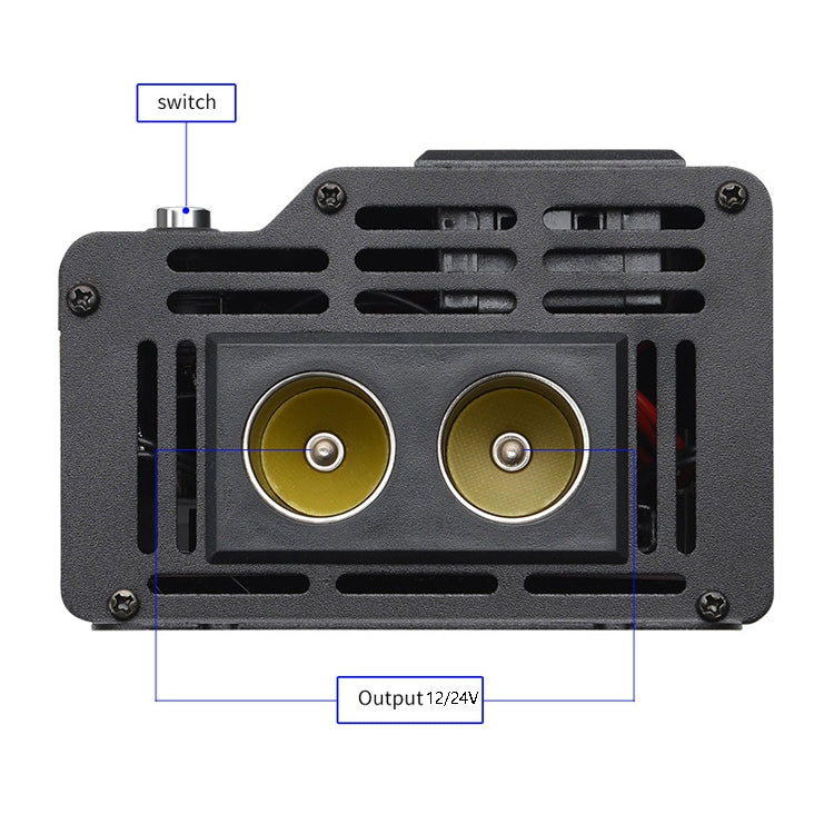 XUYUAN 3000W Car Inverter LED Colorful Atmosphere Light 4USB Charging Converter, UK Plug, Specification: 12V-220V - Modified Square Wave by PMC Jewellery | Online Shopping South Africa | PMC Jewellery | Buy Now Pay Later Mobicred