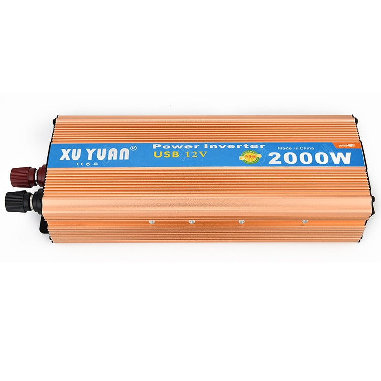 XUYUAN 2000W Inverter with USB Positive And Negative Reverse Connection Protection, Specification: Gold 24V to 110V - Modified Square Wave by PMC Jewellery | Online Shopping South Africa | PMC Jewellery | Buy Now Pay Later Mobicred