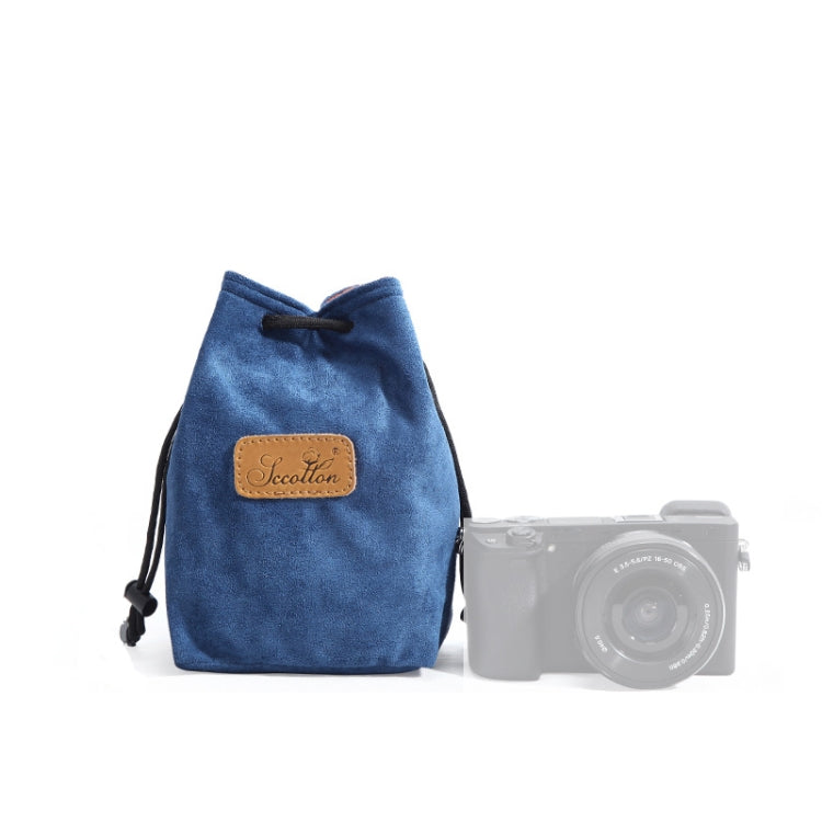 S.C.COTTON Liner Shockproof Digital Protection Portable SLR Lens Bag Micro Single Camera Bag Square Blue S - free shipping - PMC TechLife - Order now!