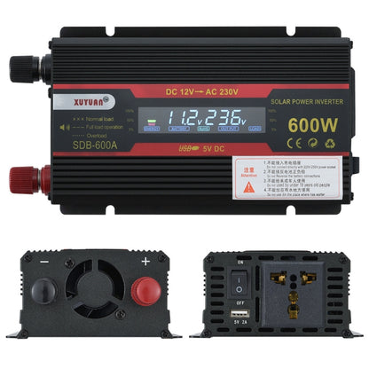 XUYUAN 600W Car Inverter LCD Display Converter, Specification: 12V to 220V -  by XUYUAN | Online Shopping South Africa | PMC Jewellery | Buy Now Pay Later Mobicred