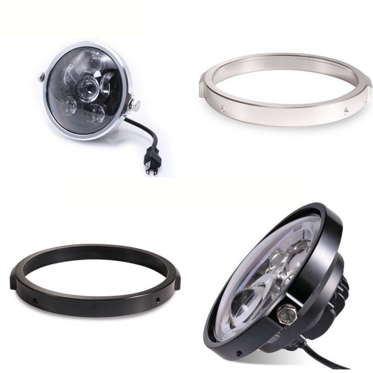 5.75 Inch Round Retro Headlight Ring Motorcycle Headlight Modification Parts(Black) - Others by PMC TechLife | Online Shopping South Africa | PMC TechLife | Buy Now Pay Later Mobicred