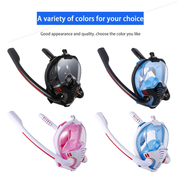 Snorkeling Mask Double Tube Silicone Full Dry Diving Mask Adult Swimming Mask Diving Goggles, Size: L/XL(Black/Black) - Diving Mask by PMC Jewellery | Online Shopping South Africa | PMC Jewellery | Buy Now Pay Later Mobicred