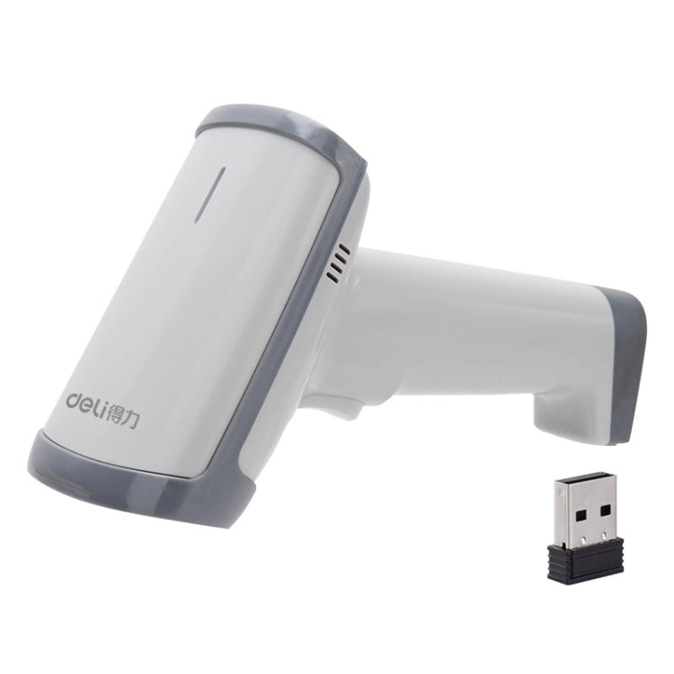 Deli 14950 One-Dimensional Two-Dimensional Scanner Supermarket Catering Scanning Gun, Model: Wireless (White) - free shipping - PMC Jewellery - Order now!