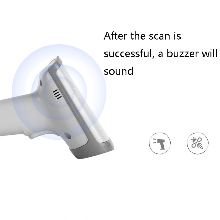 Deli 14950 One-Dimensional Two-Dimensional Scanner Supermarket Catering Scanning Gun, Model: Wireless (White) - free shipping - PMC Jewellery - Order now!