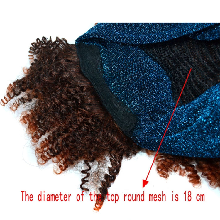 Headscarf Wig Black Gradient Small Curly Wig Explosive Headgear, Colour: 3.TJA1-1BTBUG# - free shipping - PMC TechLife - Order now!