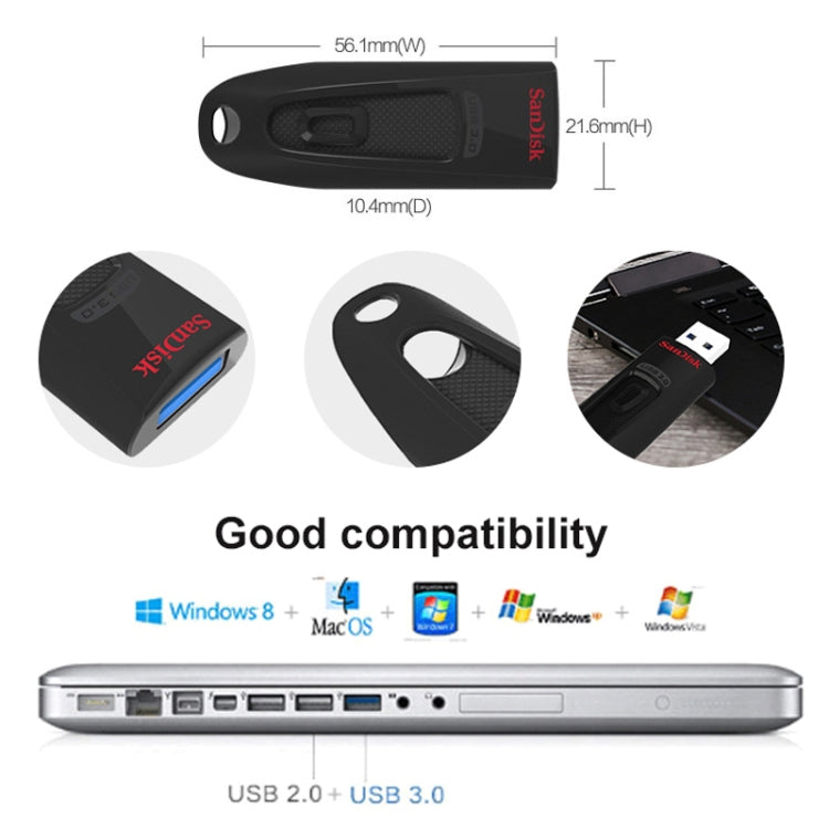 SanDisk CZ48 USB 3.0 High Speed Business Encrypted U Disk, Capacity: 256GB - USB Flash Drives by SanDisk | Online Shopping South Africa | PMC Jewellery | Buy Now Pay Later Mobicred