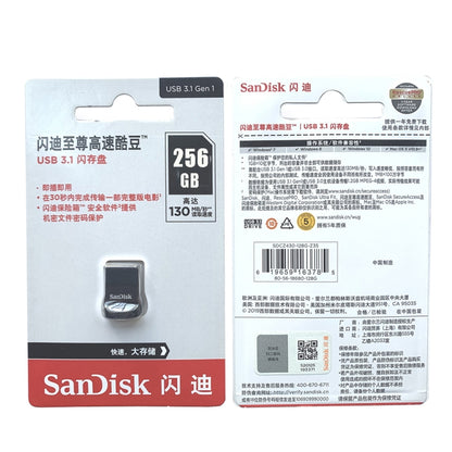 SanDisk CZ430 USB 3.1 Mini Computer Car U Disk, Capacity: 256GB - USB Flash Drives by SanDisk | Online Shopping South Africa | PMC Jewellery | Buy Now Pay Later Mobicred