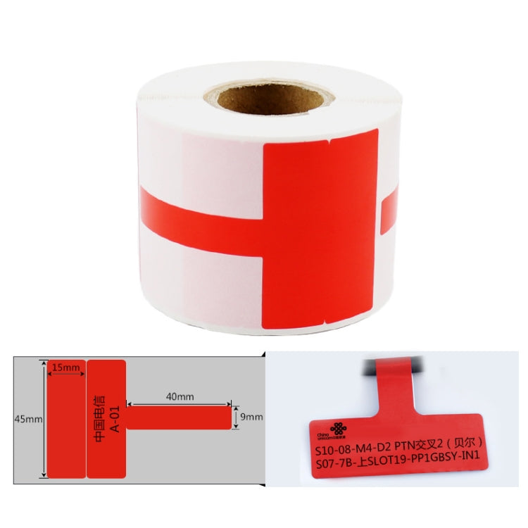 Printing Paper Cable Label For NIIMBOT B50 Labeling Machine(03T-Red) - Printer Accessories by NIIMBOT | Online Shopping South Africa | PMC Jewellery | Buy Now Pay Later Mobicred