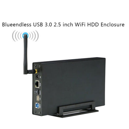 Blueendless 3.5 inch Mobile Hard Disk Box WIFI Wireless NAS Private Cloud Storage(UK Plug) - HDD Enclosure by Blueendless | Online Shopping South Africa | PMC Jewellery | Buy Now Pay Later Mobicred