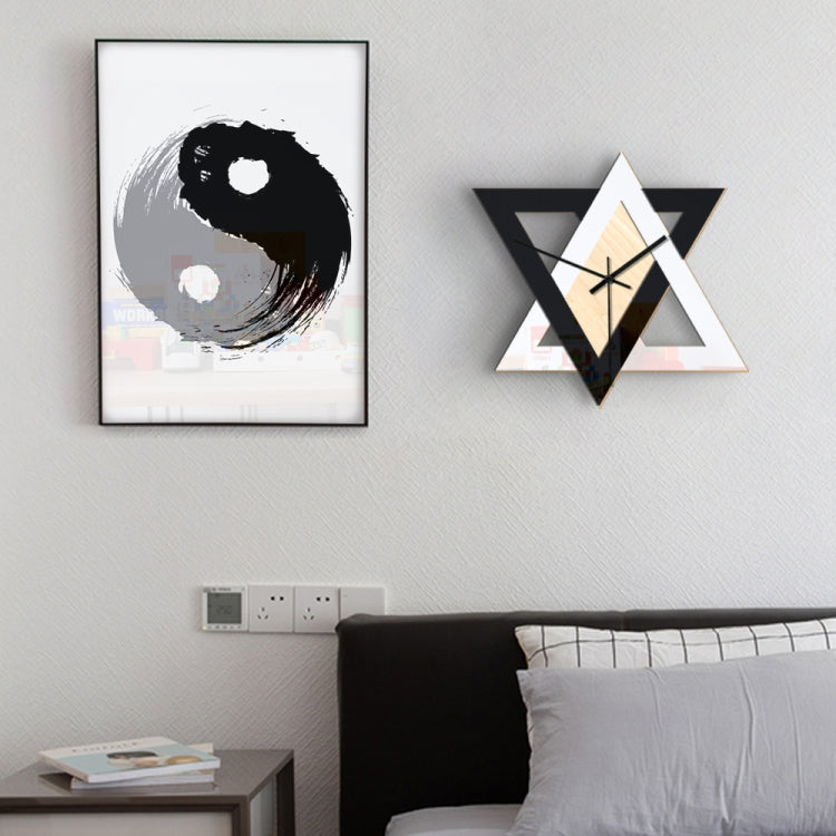 Personality Creative Wall Clock Retro Silent Minimalist Decorative Clock(Black and White) - Wall Clock by PMc TechLife | Online Shopping South Africa | PMc TechLife | Buy Now Pay Later Mobicred