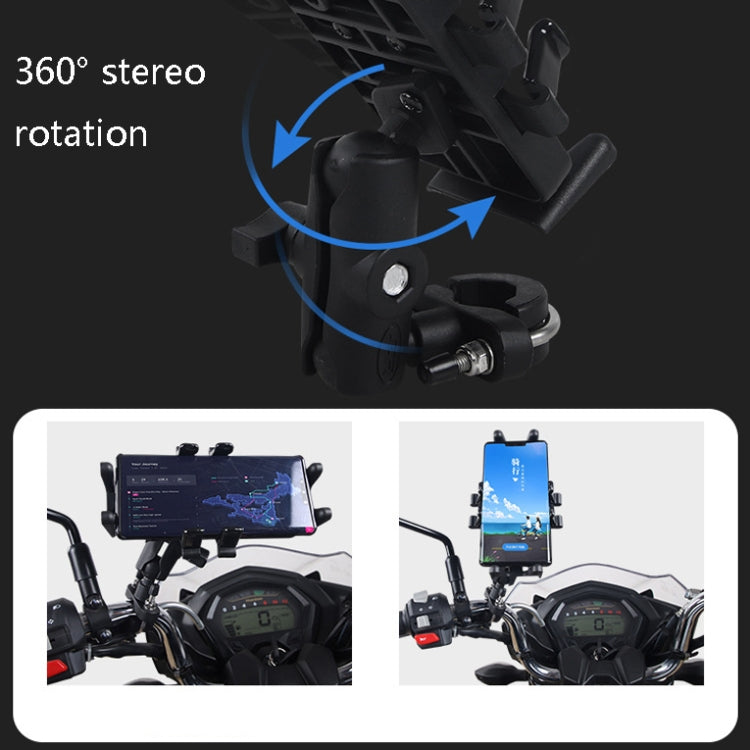 Motorcycle Multi-Function Mobile Phone Holder Adjustable Universal Locomotive Riding Anti-Shake Fixed Equipment(All-rounder Y) - Holder by PMC TechLife | Online Shopping South Africa | PMC TechLife | Buy Now Pay Later Mobicred