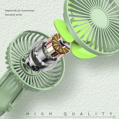 F1 USB Portable Lazy Hanging Neck Fan Mini Folding Handheld Fan(Green) - Electric Fans by PMC Jewellery | Online Shopping South Africa | PMC Jewellery | Buy Now Pay Later Mobicred