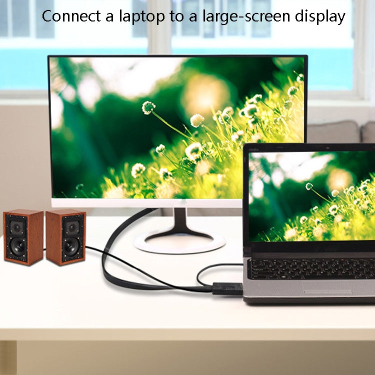 1m JH HV10 1080P HDMI to VGA Cable Projector TV Box Computer Notebook Industrial Display Adapter Cable - Cable by JH | Online Shopping South Africa | PMC TechLife | Buy Now Pay Later Mobicred