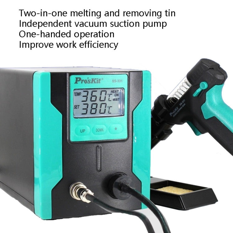 ProsKit SS-331H Electric Heat Tin Suction Device Fully Automatic Suction Pump Desoldering Machine - Soldering Iron Set by ProsKit | Online Shopping South Africa | PMC Jewellery