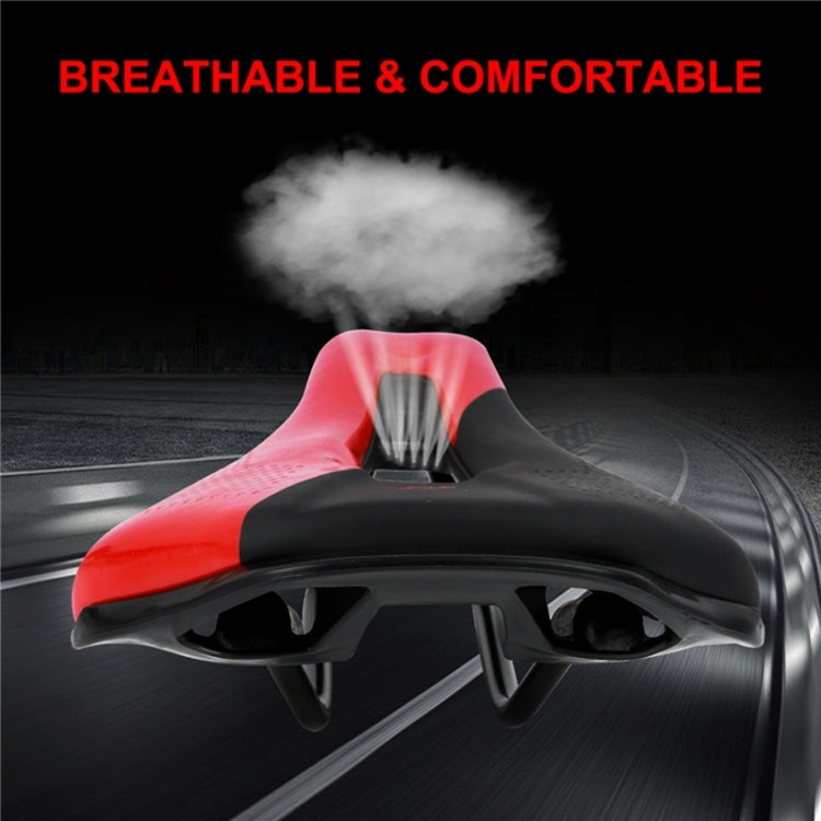 WEST BIKING Cycling Seat Hollow Breathable Comfortable Saddle Riding Equipment(Black Red) - Bicycle Saddle by WEST BIKING | Online Shopping South Africa | PMc TechLife | Buy Now Pay Later Mobicred
