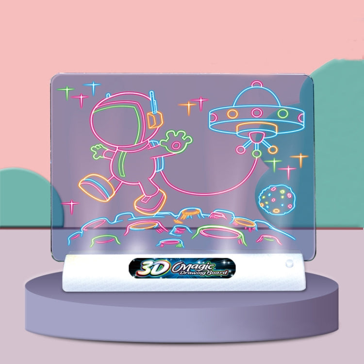 3D Fluorescent Drawing Board Magic Luminous Three-Dimensional Writing Board Graffiti Board Lighting Puzzle Children Drawing Board,Style: Medium  Drawing Board (Space Version) -  by PMC TechLife | Online Shopping South Africa | PMC TechLife | Buy Now Pay Later Mobicred