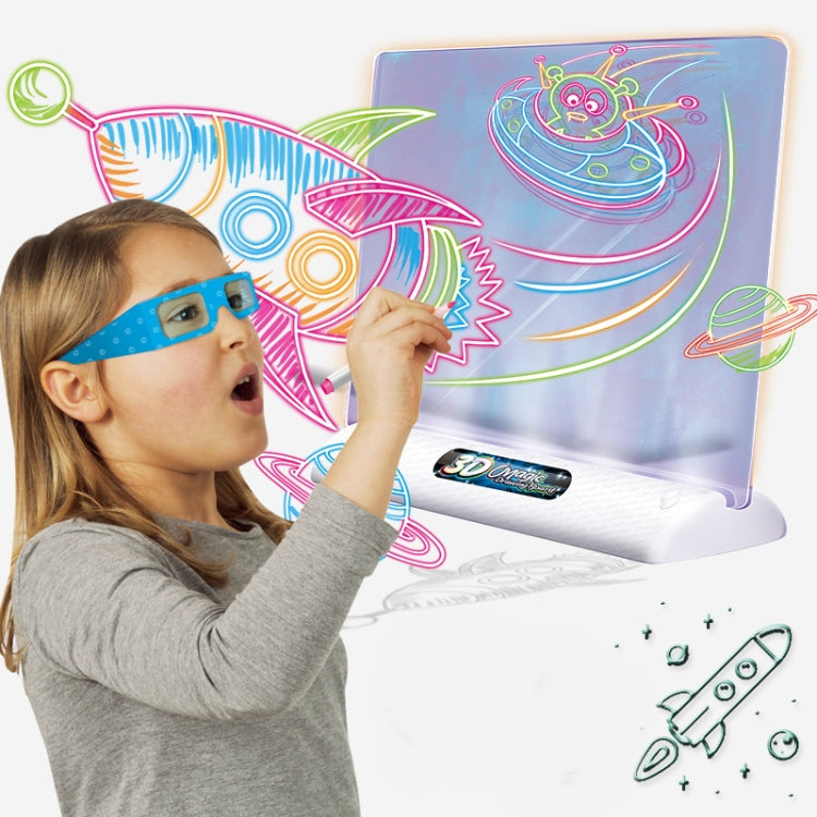 3D Fluorescent Drawing Board Magic Luminous Three-Dimensional Writing Board Graffiti Board Lighting Puzzle Children Drawing Board,Style: Medium  Drawing Board (Space Version) -  by PMC TechLife | Online Shopping South Africa | PMC TechLife | Buy Now Pay Later Mobicred