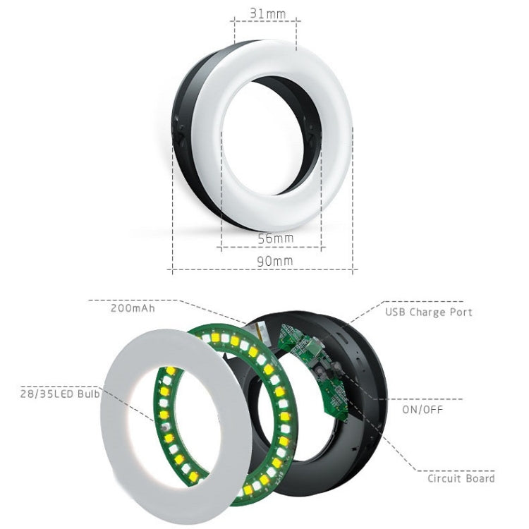 Mobile Phone Live Selfie Light LED Beauty Ring Fill Light(Black) - Ring Light by PMC TechLife | Online Shopping South Africa | PMC TechLife | Buy Now Pay Later Mobicred
