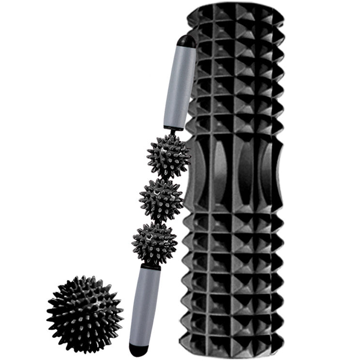 3 in 1 Eva Foam Roller Hollow Muscle Relaxation Roller Yoga Column Set, Length:  45cm (Black Crescent) - Massage & Relaxation by PMC Jewellery | Online Shopping South Africa | PMC Jewellery