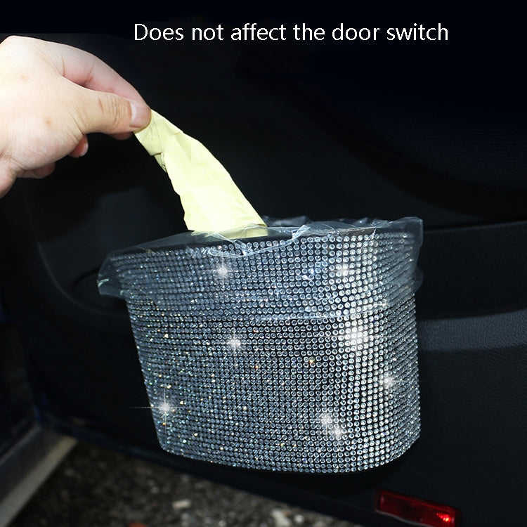 Car-Studded Trash Can Personality Car Hanging Trash Bag Multi-Function Car Storage Box(Colorful Diamonds) - Stowing Tidying by PMC Jewellery | Online Shopping South Africa | PMC Jewellery | Buy Now Pay Later Mobicred