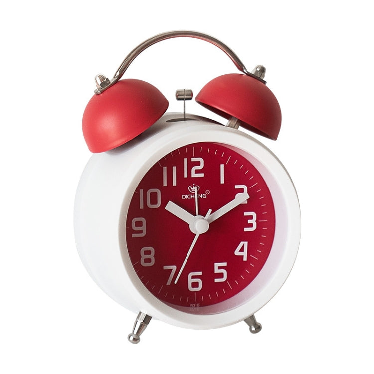 6016 Simple Bell Small Alarm Clock Students Learning Bedside Clock With Night Light(Red) - Alarm Clocks by PMc TechLife | Online Shopping South Africa | PMc TechLife | Buy Now Pay Later Mobicred