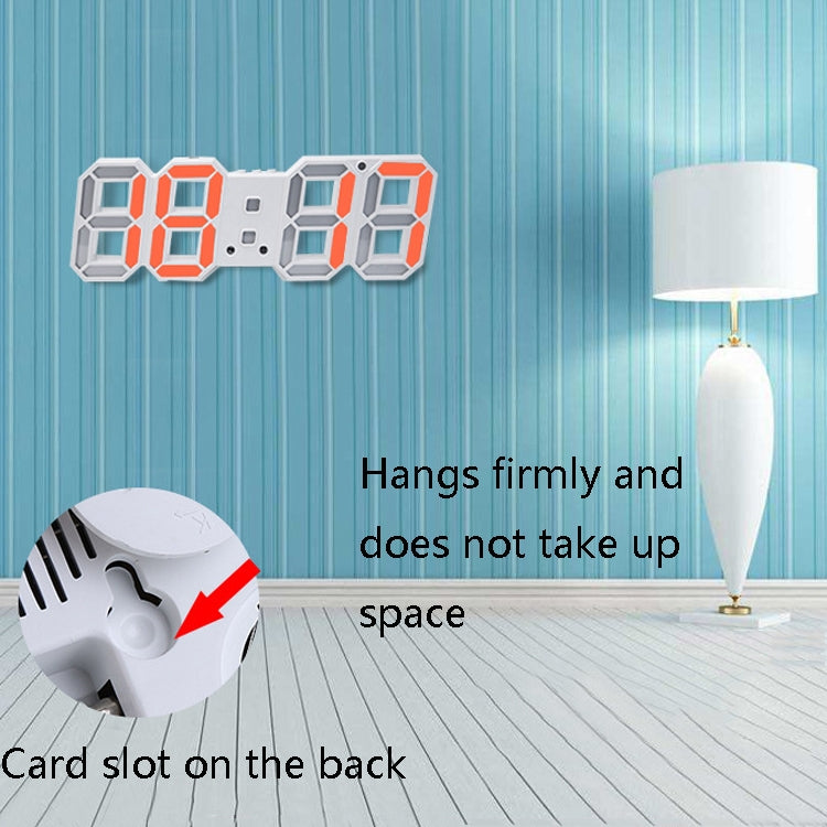 6609 3D Stereo LED Alarm Clock Living Room 3D Wall Clock, Colour: Green - Alarm Clocks by PMc TechLife | Online Shopping South Africa | PMc TechLife | Buy Now Pay Later Mobicred