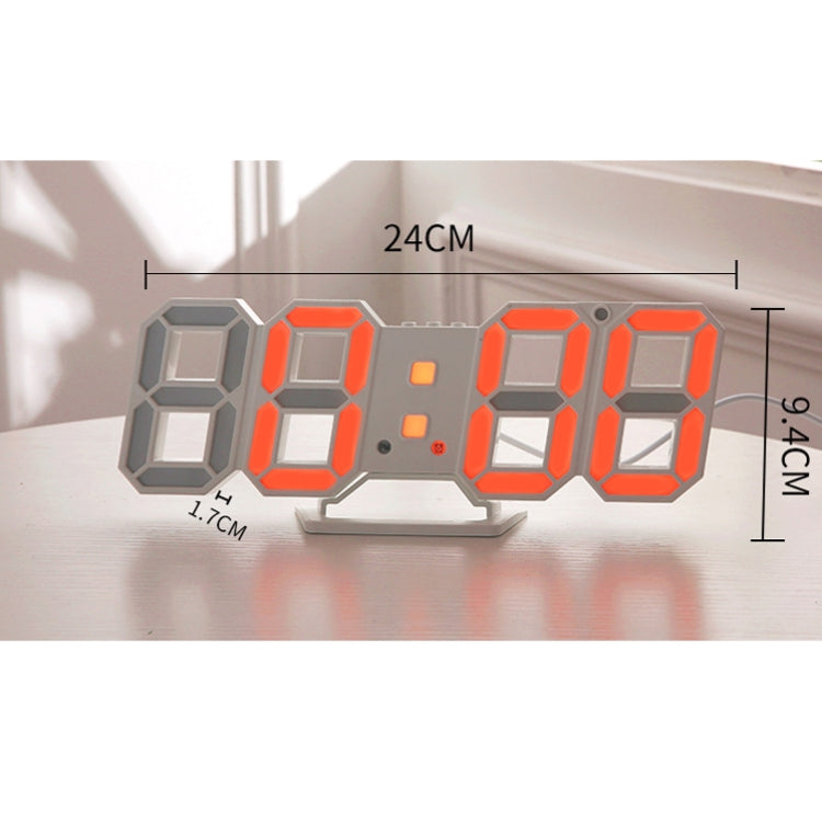 6609 3D Stereo LED Alarm Clock Living Room 3D Wall Clock, Colour: Green - Alarm Clocks by PMc TechLife | Online Shopping South Africa | PMc TechLife | Buy Now Pay Later Mobicred