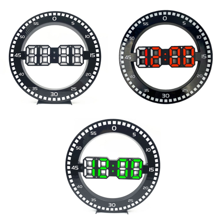DS-3688L Living Room 3D Wall Clock Big Screen LED Electronic Clock, Colour: Black+Green - Wall Clock by PMc TechLife | Online Shopping South Africa | PMc TechLife | Buy Now Pay Later Mobicred