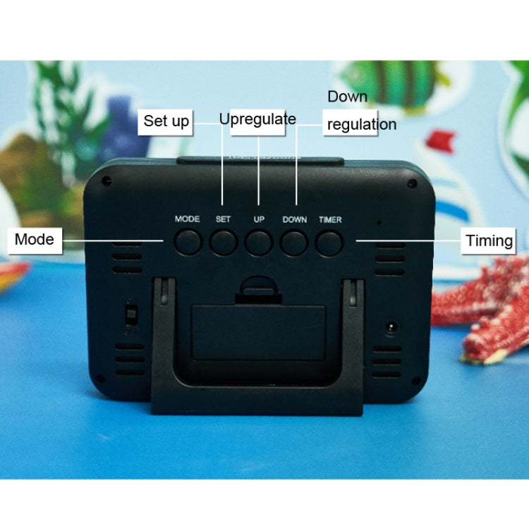Color Screen Children Electronic Alarm Clock LCD Bedside Alarm Clock(Black Shell Turtle) - Alarm Clocks by PMc TechLife | Online Shopping South Africa | PMc TechLife | Buy Now Pay Later Mobicred