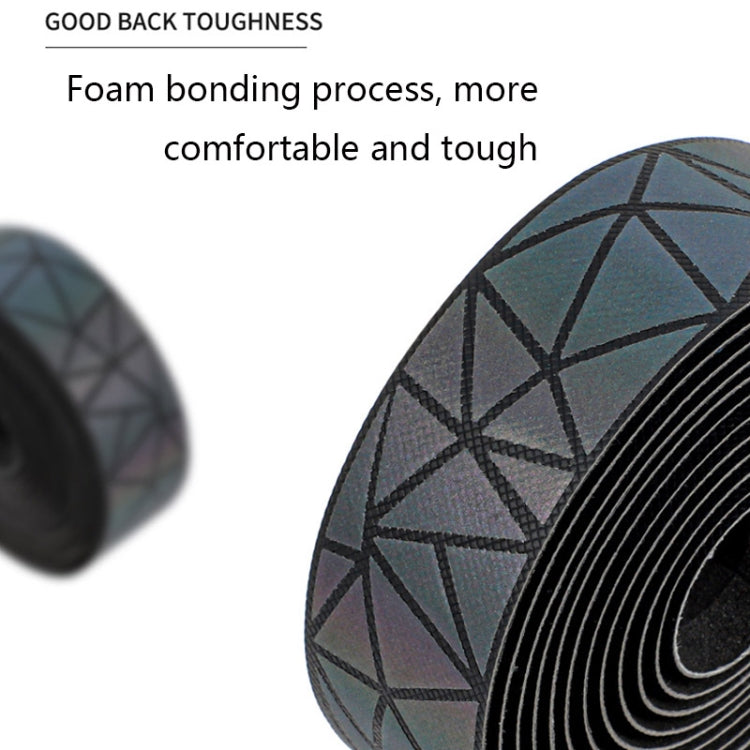 WEST BIKING Bicycle Volorful Handlebar Straps Shock Absorption PU Non-Slip Handlebar Wrap Riding Equipment(Reflective Shadow) - Bicycle Grips by WEST BIKING | Online Shopping South Africa | PMc TechLife | Buy Now Pay Later Mobicred