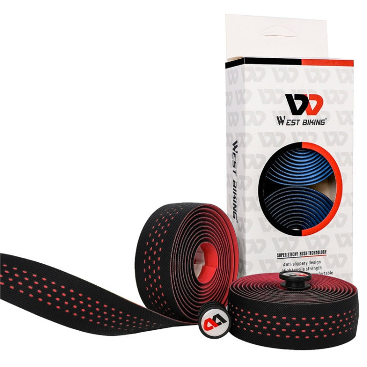 WEST BIKING Bicycle PU Non-Slip Handlebar Strap(Red) - Decorative Accessories by WEST BIKING | Online Shopping South Africa | PMC TechLife | Buy Now Pay Later Mobicred