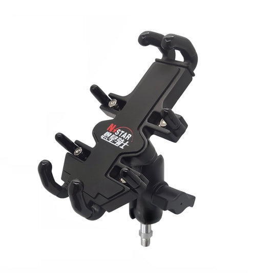 N-STAR NJN001 Motorcycle Bicycle Compatible Mobile Phone Bracket Aluminum Accessories Riding Equipment(With M10 Ball) - Holders by N-STAR | Online Shopping South Africa | PMC Jewellery | Buy Now Pay Later Mobicred