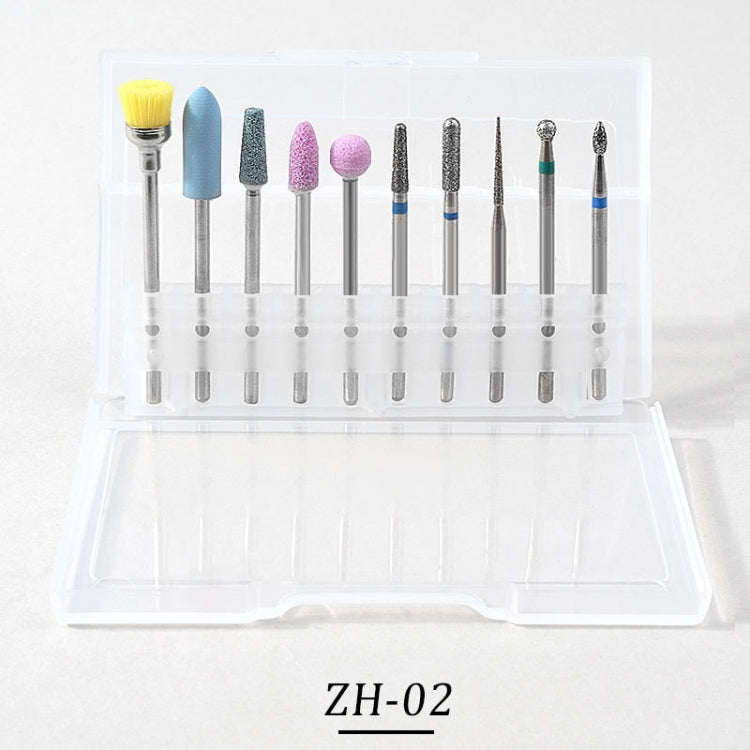 Tungsten Steel Alloy Nail Art Polished Head Set Grinding Machine Drain Brush Dead Polishing Tool, Specification: ZH02 - Grinding Tools & Accessories by PMC Jewellery | Online Shopping South Africa | PMC Jewellery | Buy Now Pay Later Mobicred