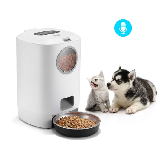 4.5L Smart Pet Cat Dog Bowl Food Automatic Dispenser Feeder  With Timer Auto Electronic Feeder With Metal Food Tray, Specification: USB Interface No Adapter - Food Bowls by PMC Jewellery | Online Shopping South Africa | PMC Jewellery