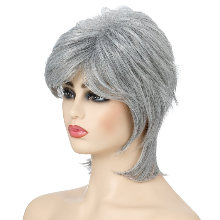 Short Hair Female Wigs Fluffy Fiber Set(Silver White) - free shipping - PMC TechLife - Order now!