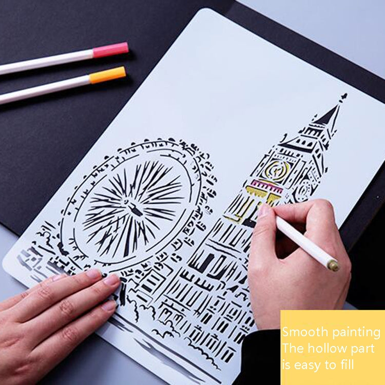 Tower System (5pcs / Set) Construction Series Painting Template Theme City A4 Label Template - Art Supplies by PMC TechLife | Online Shopping South Africa | PMC TechLife | Buy Now Pay Later Mobicred
