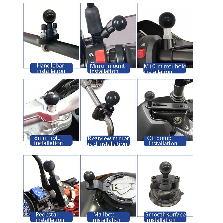 N-STAR Motorcycle Bicycle Composite Version Of Mobile Phone Bracket Multifunctional Accessories Lightweight Riding Equipment(T-shaped Ball Head) - Holders by N-STAR | Online Shopping South Africa | PMC Jewellery | Buy Now Pay Later Mobicred